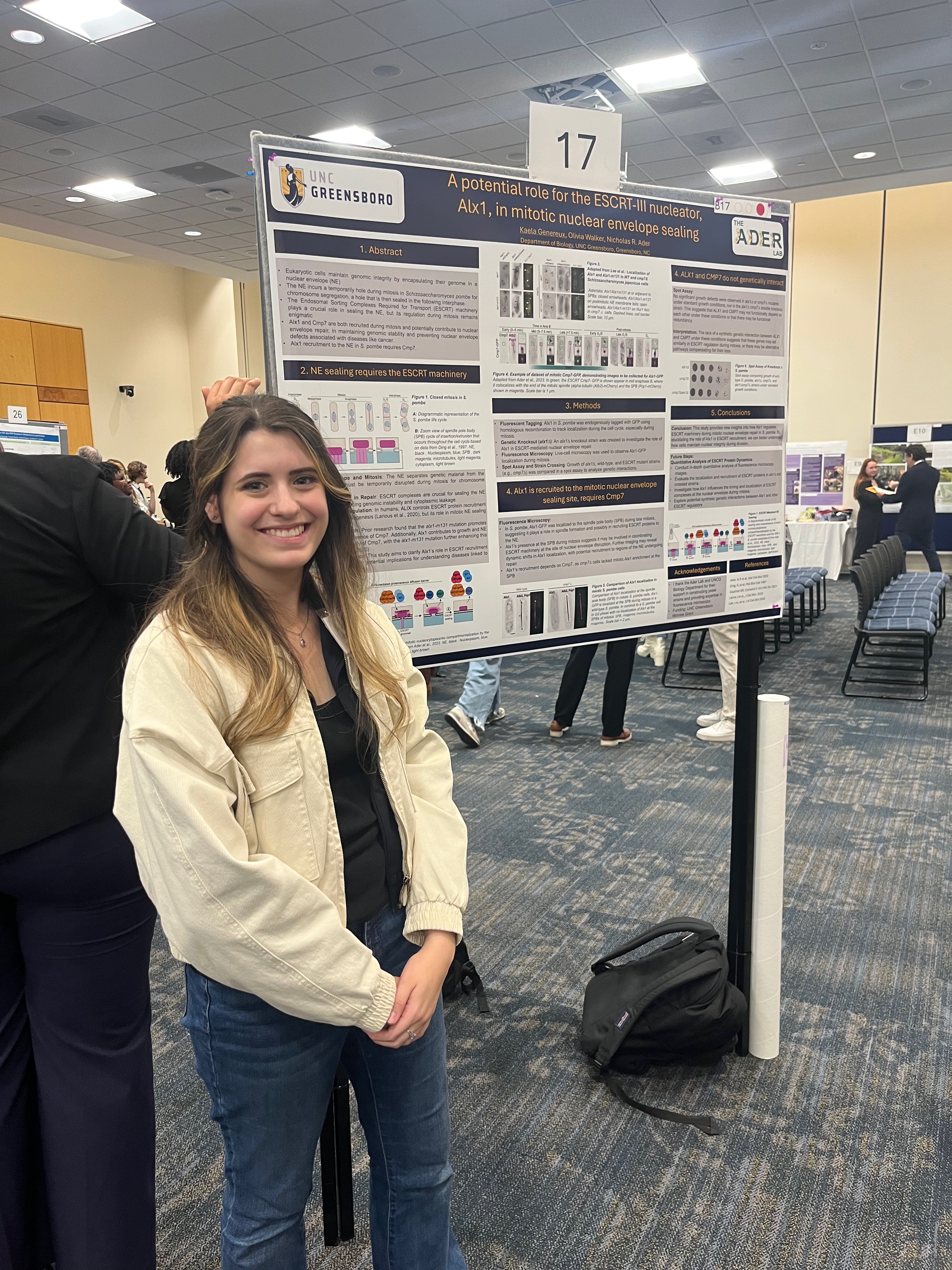Kaela at UNCG's research expo